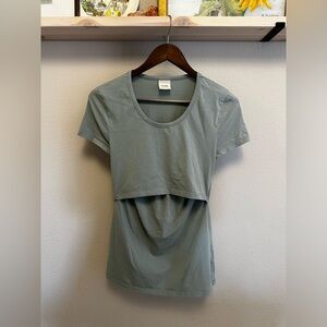 Boob Design, medium, breastfeeding/nursing top in beautiful light blue/green